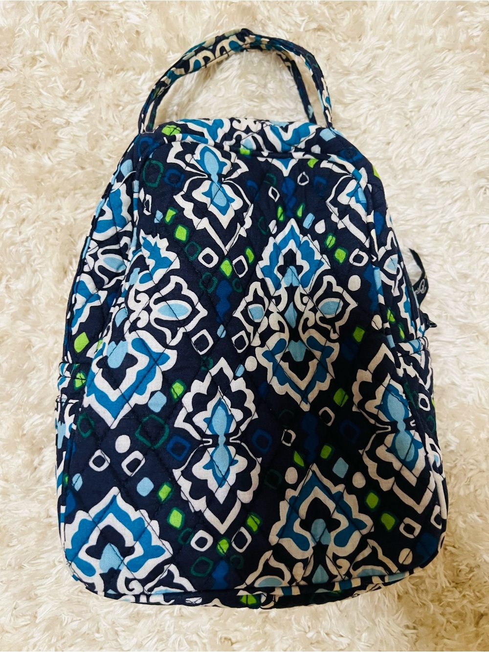 Vera Bradley Navy Blue Multi Quilted Insulated Tote - Picture 3 of 9